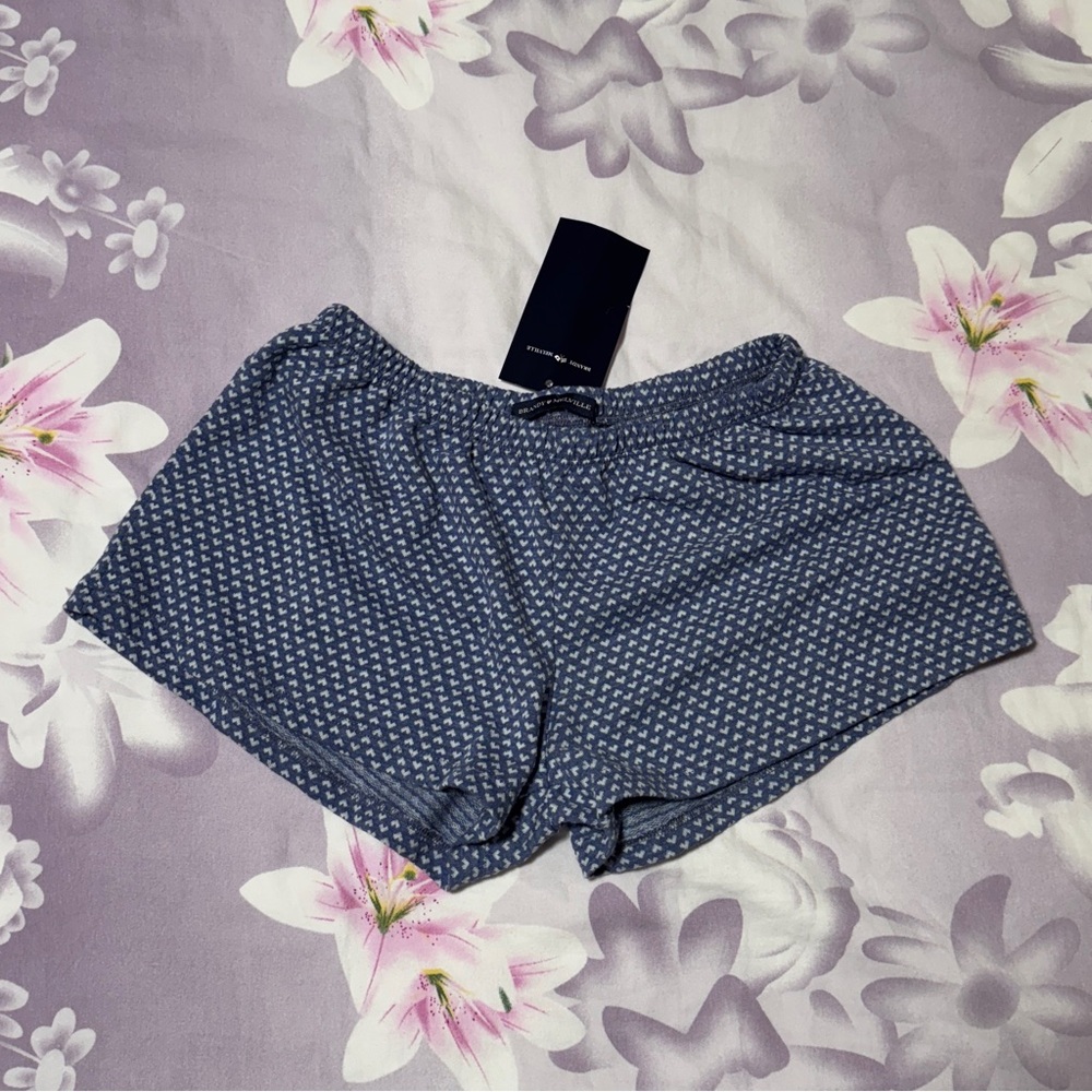 brandy navy pj shorts w white hearts